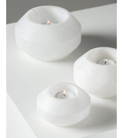 Svícen na čajovou svíčku L bílý - Marie Michielssen