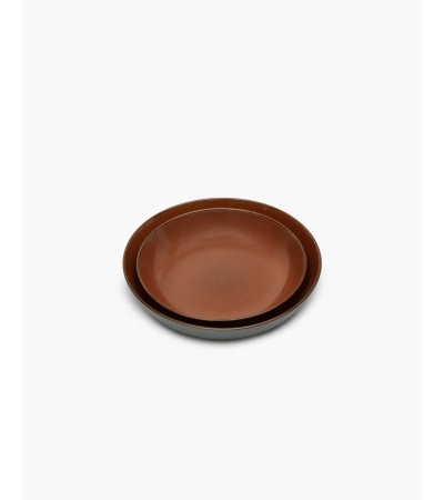 Hluboký talíř M hnědý/šedomodrý Terres de rêves - Anita Le Grelle