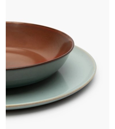 Hluboký talíř S hnědý/šedomodrý Terres de rêves - Anita Le Grelle