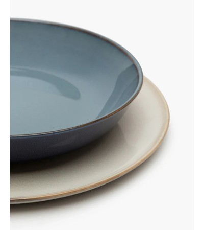 Hluboký talíř S šedomodrý/tmavě modrý Terres de rêves - Anita Le Grelle