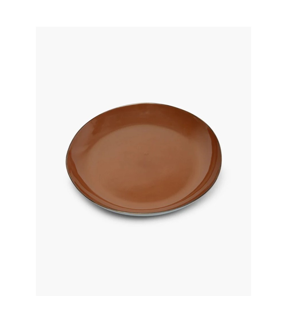 Servírovací talíř hnědý/šedomodrý Terres de rêves - Anita Le Grelle