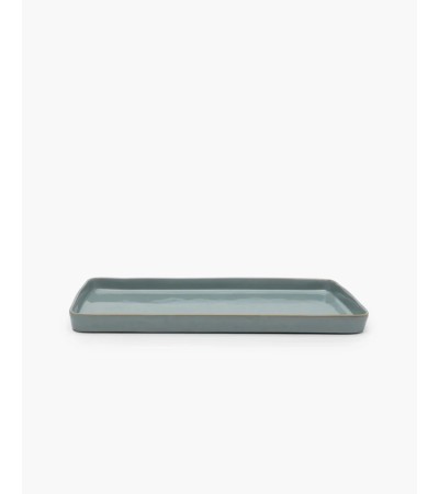 Obdélníkový talíř šedomodrý Terres de rêves - Anita Le Grelle