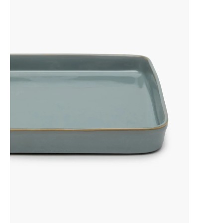 Obdélníkový talíř šedomodrý Terres de rêves - Anita Le Grelle