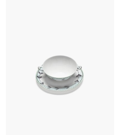 Miska na polévku s podšálkem Blossom milk Midnight Flowers - Marni