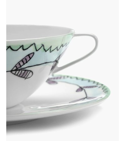 Miska na polévku s podšálkem Blossom milk Midnight Flowers - Marni