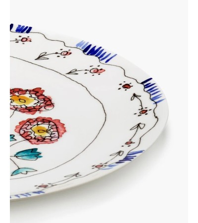 Servírovací talíř S Anemone milk Midnight Flowers - Marni