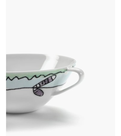 Hrníček na kávu nízký  Blossom milk Midnight Flowers - Marni