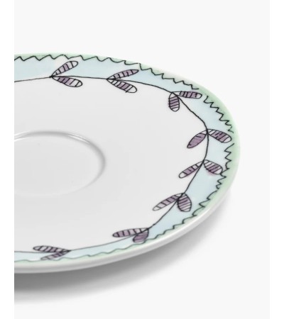 Podšálek na hrníček na kávu nízký Blossom milk Midnight Flowers - Marni