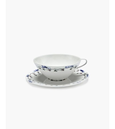 Hrníček na čaj s podšálkem Anemone milk Midnight Flowers - Marni