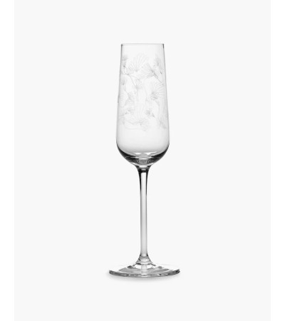 Sklenička na šampaňské camelia aubergine Midnight Flowers - Marni