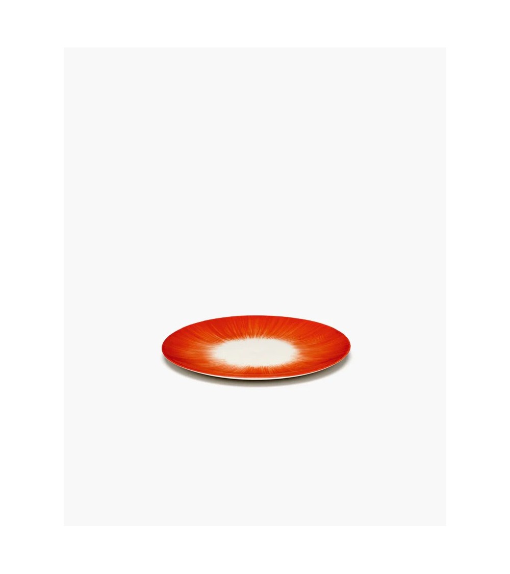 Dezertní talíř červenobílý 5 DÉ - Ann Demeulemeester