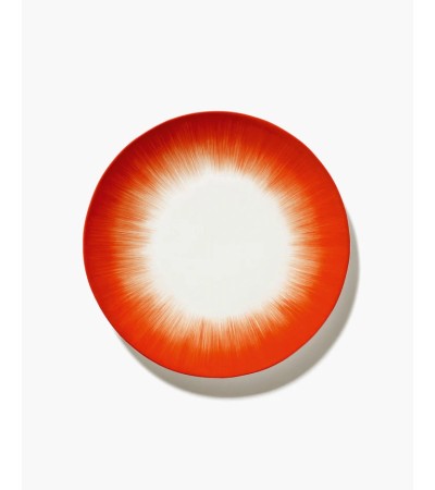 Dezertní talíř červenobílý 5 DÉ - Ann Demeulemeester