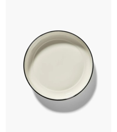 Hluboký talíř XL Bíločerný 1 DÉ - Ann Demeulemeester